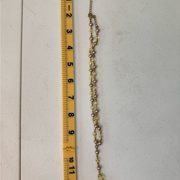 Claire’s Vintage-Style Gold Pearl & Crystal Drop Necklace – Mob Wife Glam Y2K - Picture 5 of 6